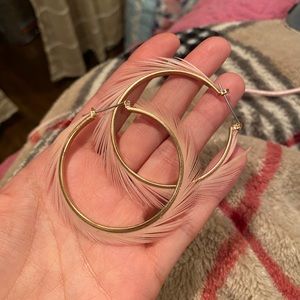 Pink Hoop Earrings